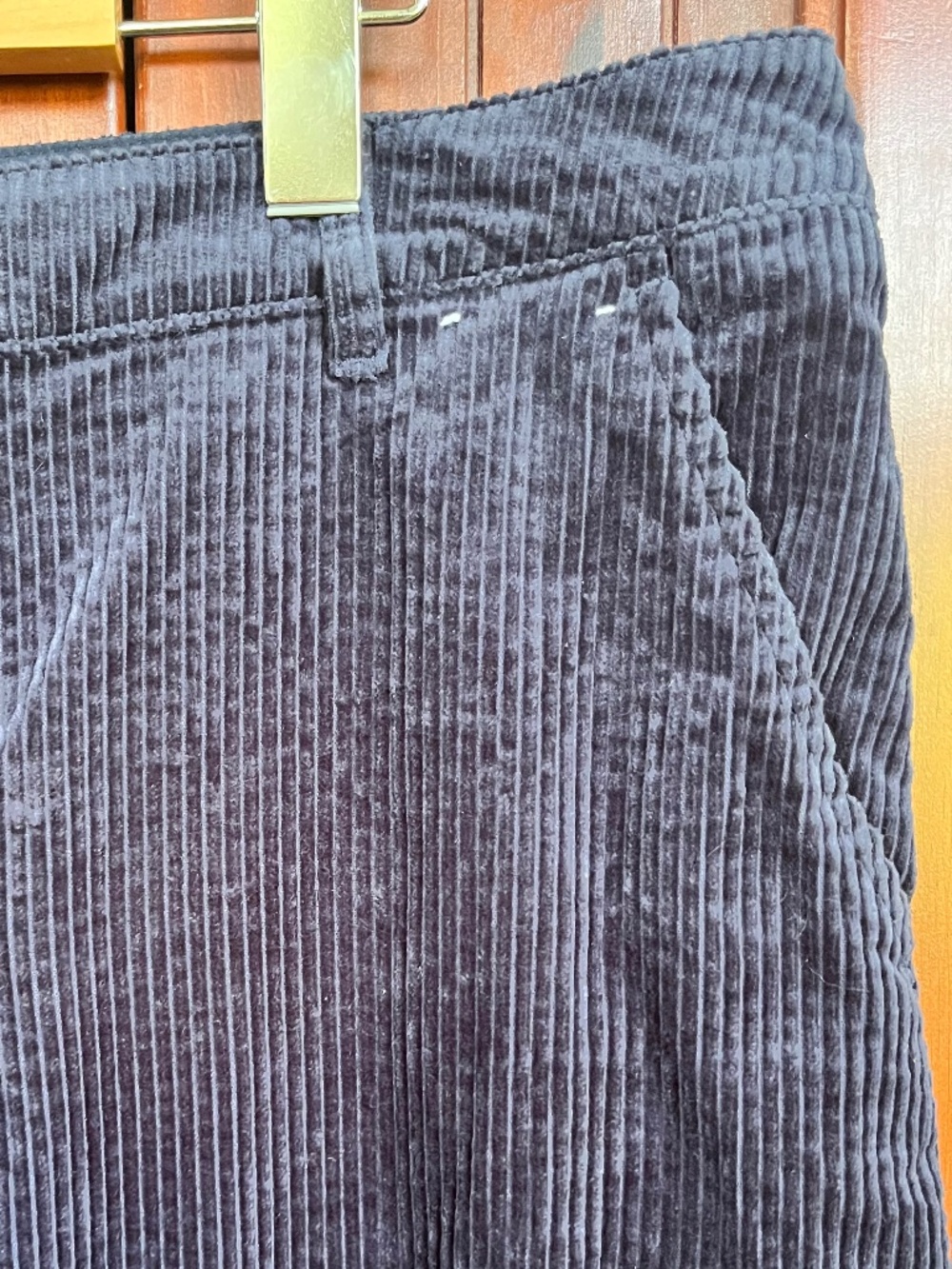 Seasalt Cornwall Asphodel Navy Blue Crop Wide Leg Corduroy Pants Size 10 - Picture 5 of 9